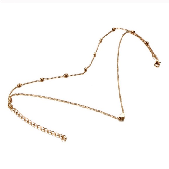 NWT Silver 2 Layer Heart Choker - Picture 4 of 4